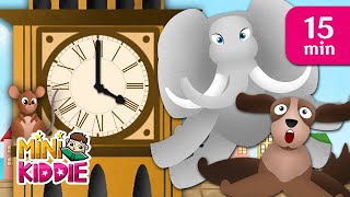 Hickory Dickory Dock amp More Kids Songs  Nursery Rhymes  Mini Kiddie [upl. by Gorey]