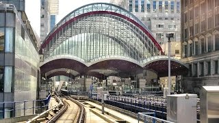 London Riding the DLR train from Bank to Lewisham via Canary Wharf [upl. by Atsyrhc872]