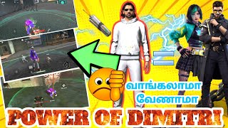 POWER OF DIMITRI IN FREEFIRE DIMITRI CHARACTER ABILITY TEST IN TAMIL DIMITRI POWER TEST🔥 [upl. by Terrance]