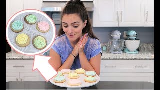 How To Make Pastel Rosette Sugar Cookies  Frenchies Bakery [upl. by Ahsein]