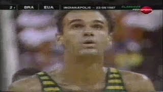 Oscar Schmidt 46pts vs USA  Final Pan Americano de Basquete 1987 [upl. by Zephaniah814]