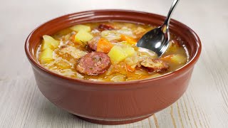 The Famous Polish Cabbage Soup KAPUŚNIAK Old Fashioned Cabbage Soup Recipe by Always Yummy [upl. by Raybourne992]