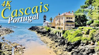 PORTUGUESE RIVIERA  4K Walking Tour  CASCAIS [upl. by Larner]