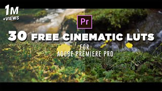 30 FREE Cinematic Luts  Color Grading  How to apply Luts in Adobe Premiere Pro [upl. by Delano]