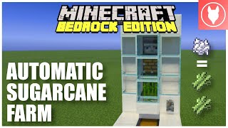 How to Make an Automatic Sugarcane Farm in Minecraft Bedrock [upl. by Yelsha]