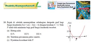 KSSM Matematik Tingkatan 4 Bab 1 praktis komprehensif no10 Fungsi dan persamaan kuadratik [upl. by Darrow]