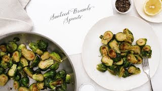 Skillet Sauteed Brussels Sprouts Martha Stewart [upl. by Ilatan445]