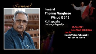 Funeral  Thomas Varghese 64 [upl. by Nylirehc676]