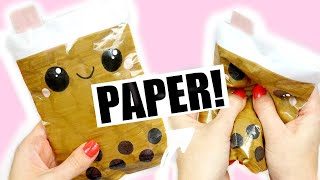 DIY bubble tea paper squishy [upl. by Imeka484]