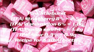 DIY EJUICE  PINK STARBURST [upl. by Ethbinium]