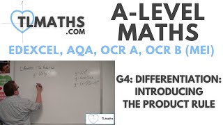 ALevel Maths G410 Differentiation Introducing the Product Rule [upl. by Arimak]