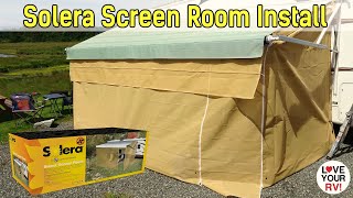 LCI Solera RV Awning Screen Room Installation [upl. by Ruyam]