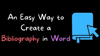 An Easy Way to Create a Bibliography in Microsoft Word [upl. by Bittencourt]