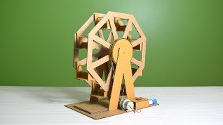 How to make a cardboard Ferris wheel powered by DC battery [upl. by Zumstein]