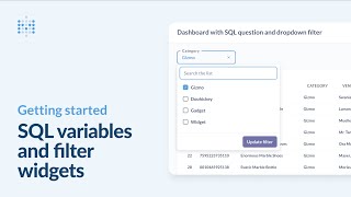 SQL variables and filter widgets  Metabase tutorial [upl. by Kay]