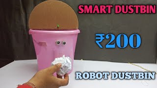 How To Make Automatic Smart Dustbin  Robot Dustbin  Smart Dustbin  DIY [upl. by Adnerak]