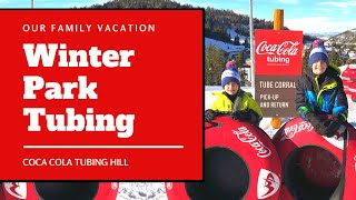 Tubing at Winter Park Resort  Coca Cola Tubing Hill Colorado Update [upl. by Ahsirtal]