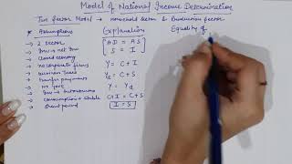 Two Sector Model of National Income Determination Simple Description [upl. by Peterus]