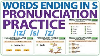 English Pronunciation Practice  How do you pronounce words ending in S [upl. by Demetria]