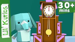 Hickory Dickory Dock  Elephant  Plus More Nursery Rhymes amp Kids Songs  37 Minutes  Lil Kurios [upl. by Marijane]