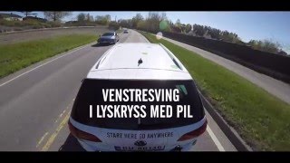 WrightTV Venstresving i lyskryss med pil [upl. by Naffets]