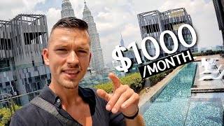 Insane Apartment Tour Kuala Lumpur Surprised by Modern Luxury Malaysia [upl. by Nynahs]