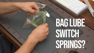 Bag Lubing Keyboard Switch Springs with Krytox 105 Oil Tutorial [upl. by Yrrah765]