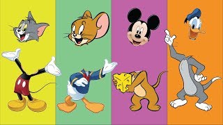 Wrong Heads Mickey Mouse Donald Duck Tom Jerry Larva Baby Learn Colors Finger Family Song  B3 TV [upl. by Eissirc]