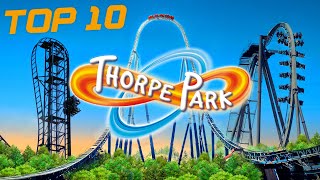 Top 10 THORPE PARK Rides 2024 [upl. by Ahseet760]