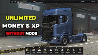 How to Increase Money and Xp in Euro Truck Simulator 2  Without mods  For All ETS 2 Version [upl. by Alamac]