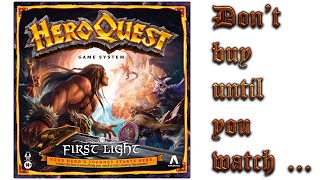 HeroQuest FIRST LIGHT  Unboxing Overview Comparison amp Review [upl. by Tabbitha457]