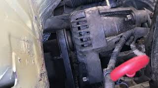 Fiat Panda 20032012  How to Tension alternator belt fix belt squealing [upl. by Assilanna]