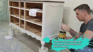 Vintage Dresser Makeover Painting Furniture and Antique Glazing [upl. by Ponzo]