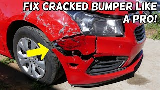 HOW TO REPAIR CRACKED BUMPER [upl. by Alexandro]