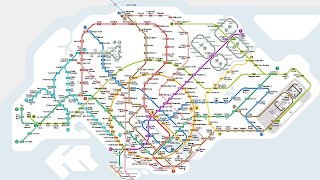 Greater Singapore Transit Map  Google Drawing Editing Timelapse [upl. by Ahsinnek]