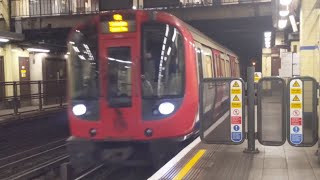 S Stock Trains At Aldgate East Station [upl. by Wolpert]