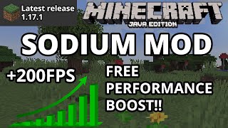 Minecraft Java 1171 Sodium Fabric Mods 1171 IncreaseBoost Performance FPS 2021 [upl. by Darrej]