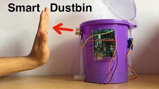 Build Your Own SMART DUSTBIN  Automatic Dustbin  Using Arduino [upl. by Dulcy]