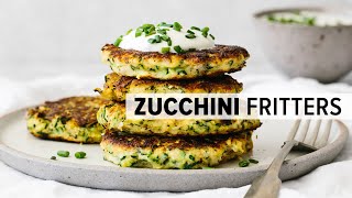 ZUCCHINI FRITTERS  healthy glutenfree lowcarb keto recipe [upl. by Dranal]