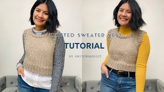 How to Knit a Sweater Vest  Free Knitting Pattern [upl. by James60]