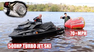 Tubing Behind a 500HP JET SKI [upl. by Eudoxia]