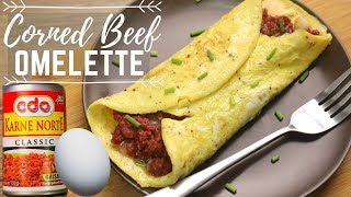 Corned Beef Omelette  Omelet  Egg Recipes  Pinoy Recipes [upl. by Ayotahs563]