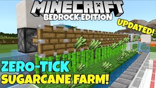 Minecraft Bedrock Updated ZeroTick Sugarcane Farm Tutorial Instant Sugarcane MCPE Xbox PC [upl. by Werdnaed777]