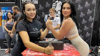 13X WORLD CHAMPION IRINA GLADKAYA VS ALEKSANDRA OZEROVA  ARM WRESTLING 2021 [upl. by Ajet716]