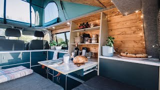 STUNNING VOLKSWAGEN T5 CONVERSION  🚐 SELFBUILD Offgrid Van Conversion [upl. by Oeniri699]