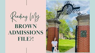 READING MY BROWN ADMISSIONS FILE [upl. by Susej]