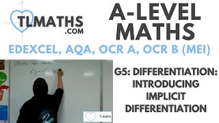 ALevel Maths G502 Differentiation Introducing Implicit Differentiation [upl. by Elad]