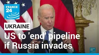 Biden vows to end Nord Stream 2 pipeline if Russia invades Ukraine • FRANCE 24 English [upl. by Elder]