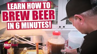 Learn HOW TO MAKE BEER in 6 MINUTES  MoreBeer Brewing Tutorials [upl. by Suirred]