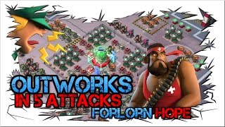 Outworks in 5 Attacks  Forlorn Hope  Boom Beach [upl. by Karlen]